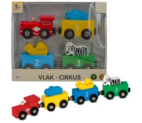 SPARKYS BABU Zirkuszug / Holz / 3 Waggons / ab 3 Jahren