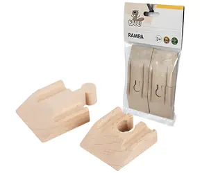 SPARKYS BABU Eisenbahn-Gleisrampe / 4 cm / Holz / 4 Stück / ab 3 Jahren
