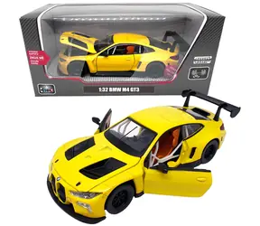 SPARKYS Modellauto BMW M4 GT3 gelb / 1:32 / Metall / Licht- und Soundeffekte