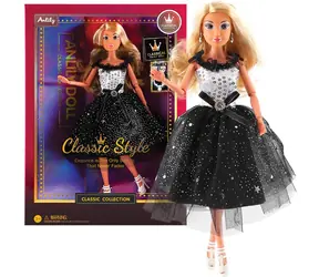 SPARKYS Puppe im kurzen, eleganten Kleid, schwarz-weiß / Puppe / ab 3 Jahren