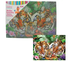 SPARKYS Diamantmalerei Tigerfamilie / 30x40 cm