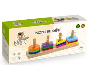 BABU Labyrinth-Puzzle / Holzpuzzle / 13 Teile / ab 3 Jahren