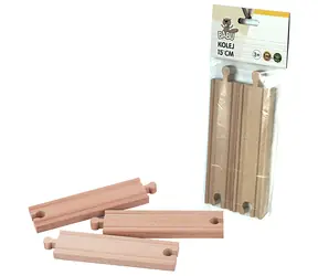 SPARKYS BABU Gerade Schiene 15 cm / 2 Stück / Holz / ab 3 Jahren