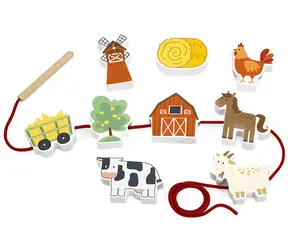 BABU Bauernhof-Nachziehspielzeug / Holz / ab 18 Monaten
