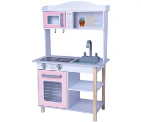 SPARKYS BABU Kinderküche Rosa / Holz / Herd, Spüle, Stauraum / ab 3 Jahren