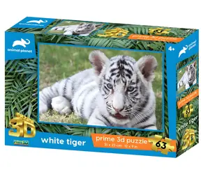 Prime 3D-Puzzle Weißer Tiger / 63 Teile / ab 5 Jahren