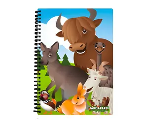 Prime 3D Notizbuch Farmapark Tiere / Notizbuch / 10,5 x 14,5 cm