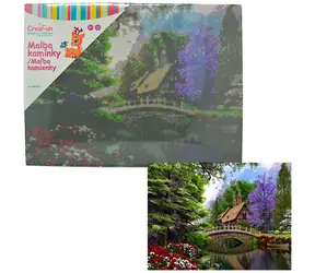 SPARKYS Diamantmalerei Brücke über den Fluss / 30 x 40 cm