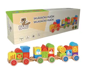 BABU Puzzle-Zug / Holz / ab 3 Jahren