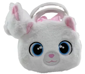 Sparkys Plüschtier Katze Kokoska weiß / Plüschhandtasche / 20 x 15 x 7 cm