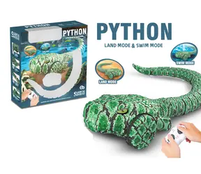 SPARKYS ferngesteuerte Schlange, Amphibienpython / Reichweite 30-40 m / Geschwindigkeit 8-10 km/h / 4X AAA-Batterien / ab 6 Jahren