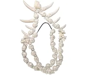 SPARKYS Karnevalsaccessoire: Halskette mit Totenkopf und Reißzähnen / 80 g