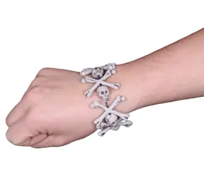 SPARKYS Totenkopf-Armband / Karnevalsaccessoire