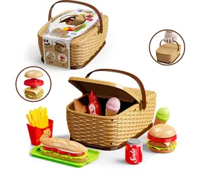 SPARKYS Picknickkorb-Burger-Set / Küchenzubehör für Kinder / ab 3 Jahren