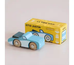 Le Toy Van Holzspielzeugauto Justin blau / FSC-zertifiziertes Holz / ab 2 Jahren