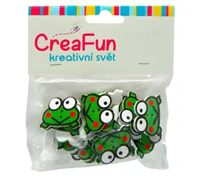 SPARKYS Holzperlen Frosch / 20 Stück / 2,5 x 2 cm / ab 3 Jahren