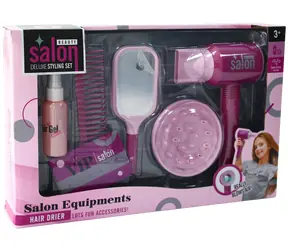 SPARKYS Friseur-Set für Schönheitssalon / Batteriebetriebener Haartrockner / Kunststoff / 3x AAA