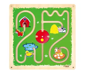 BABU Labyrinth mit Tieren / Holz / ab 3 Jahren / 46 x 46 cm
