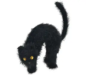 SPARKYS Dekoration schwarze Katze / Halloween-Dekoration / 22 cm