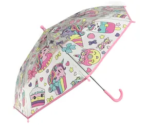 Sparkys Regenschirm Einhörner transparent / Kinderregenschirm / Unisex