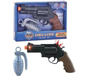 SPARKYS Polizeipistole und Granate / Spielset / Batterie 3x LR54/AG10 1,5V / ab 3 Jahren