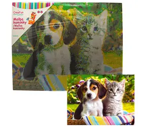 SPARKYS Diamantmalerei Hund und Katze / 40x50 cm / ab 6 Jahren