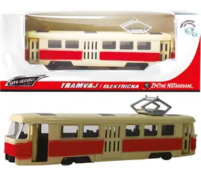SPARKYS Straßenbahn rot / Metall / Maßstab 1:90 / Rückwärtsfahrt / ab 3 Jahren