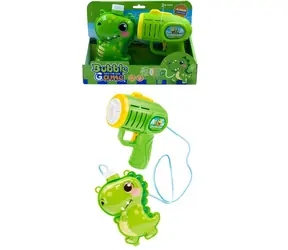 SPARKYS Seifenblasenmaschine 2-in-1 Dinosaurier / Automatische Seifenblasenmaschine / Kontinuierlicher Seifenblasenstrom / Ohne Batterien