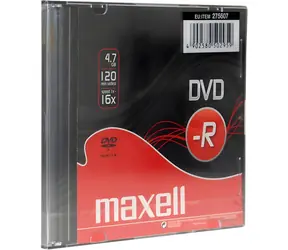 Maxell DVD- R 4,7 GB, 1 Stück / Optisches Medium / 16x / Slim-Hülle