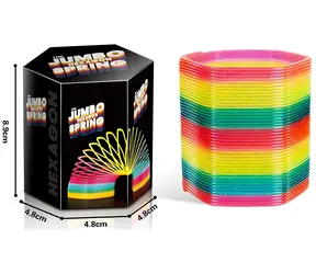 SPARKYS Regenbogen-Spirale Jumbo-Sechseck / Kunststoff / Regenbogenfarben / ab 3 Jahren