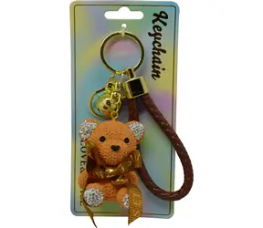 SPARKYS Schlüsselanhänger Teddybär braun / Schlüsselring / 15x7x4 cm