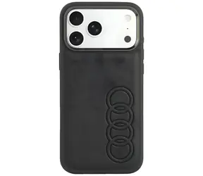 Audi TT Kunstleder schwarz / MagSafe Hülle / für Apple iPhone 18 Pro Max / 17 Pro Max / Kunstleder