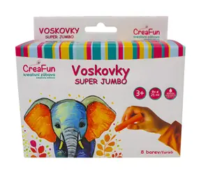 SPARKYS Super Jumbo Wachsmalstifte / 8 Farben