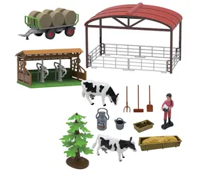 SPARKYS FARM SERVICE Traktor mit Heuanhänger / Spielset / 16-teilig / mit Licht und Sound / ab 3 Jahren