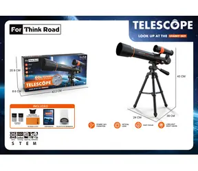 Sparkys Astronomisches Teleskop für Kinder, schwarz / Teleskop / 60-fache Vergrößerung / Stativ und 2 Okulare / ab 8 Jahren
