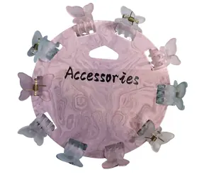 SPARKYS Haarspange PINK Pastellfarbene Schleife / 10 Stück