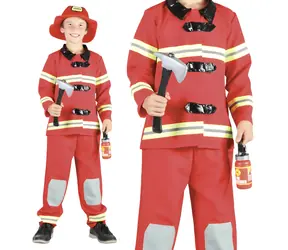 SPARKYS Feuerwehrkostüm 87508 130-140 cm / Karnevalskostüm / Jacke, Hose, Mütze / für Jungen von 4-6 Jahren