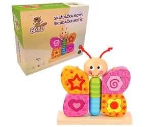 BABU Schmetterlingspuzzle / Holz / ab 18 Monaten / 18,5 × 18 × 6 cm