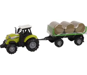 SPARKYS Traktor mit Heuanhänger für den landwirtschaftlichen Einsatz / Mit Sound und Licht / Freilauf / 25 cm / ab 3 Jahren