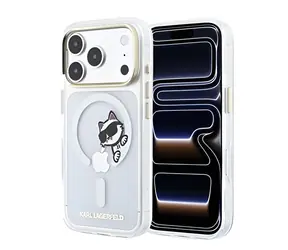 Karl Lagerfeld IML Choupette Peekaboo transparente Rückseite für iPhone 18 Pro Max / MagSafe