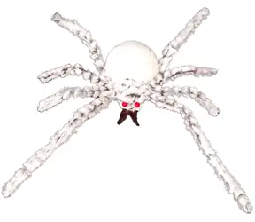 SPARKYS Spinne weiß 60 cm / Partydekoration
