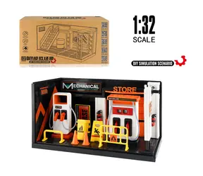 SPARKYS Tankstellenmodell 1:32 / Metallmodell / 3x LR44/AG13