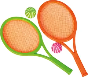 SPARKYS Kinder-Tennisset 34 cm / 2 Schläger + 2 Bälle / ab 3 Jahren
