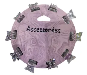 SPARKYS Haarspange PINK Holografische Schleife / Mini / 10 Stück