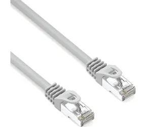Logo LAN-Kabel S/FTP Cat 6a 5m grau / Patchkabel / 2x RJ45 / 10 Gbit/s / PVC