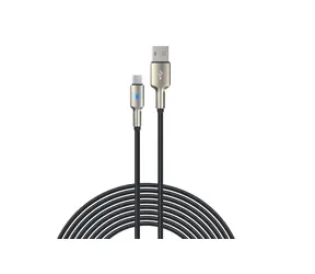 Devia Mars schwarz / Kabel / USB-A - USB-C / Geflochten / 1,5 m