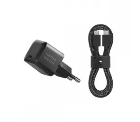 Native Union GaN-Ladegerät 30W schwarz / Ladegerät / USB-C / Power Delivery / + USB-C-Kabel