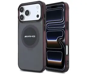 Mercedes AMG IML Transparent Bicolor Block MagSafe Schwarz-Weinrot / Rückseite / iPhone 18 Pro Max, 17 Pro Max