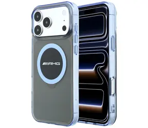 Mercedes AMG IML Transparent Bicolor Block MagSafe schwarz-blau / Rückseite / iPhone 18 Pro Max, 17 Pro Max