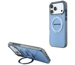 Mercedes AMG Double Layer Urban Line blau / Rückseite / MagSafe / mit Ständer / für iPhone 18 Pro Max, 17 Pro Max